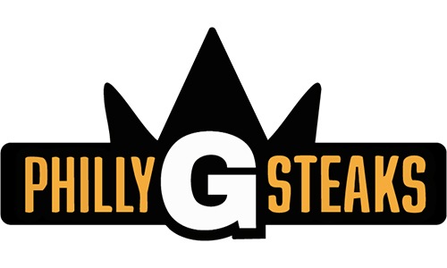 a logo for Philly G Steaks