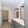 Master bathroom with double sinks and black matte fixtures